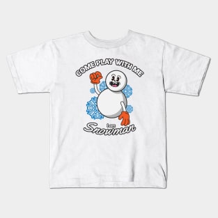 Retro vintage snowman Kids T-Shirt